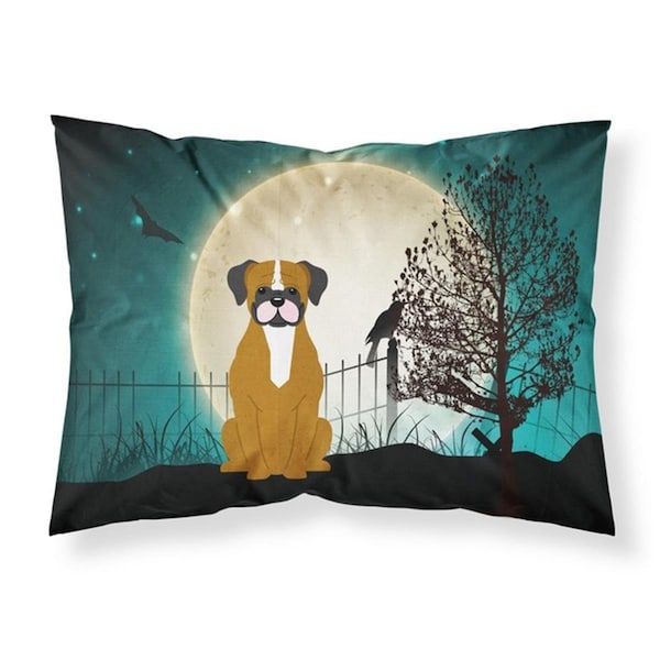 Micasa Halloween Scary Flashy Fawn Boxer Fabric Standard Pillowcase, 20.5 x 0.25 x 30 in. MI223558 - main